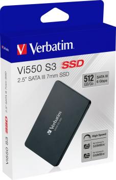 Festplatte 512GB SSD SATA Verbatim Vi550 S3 2,5" inkl. URA (€ 6,-)