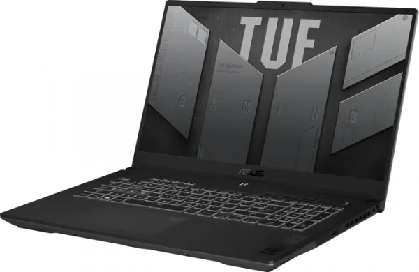 Notebook ASUS TUF Gaming A17 FA707NU, Mecha Gray, Ryzen 5 7535HS, 16GB RAM, 512GB SSD, GeForce RTX 4050, DE